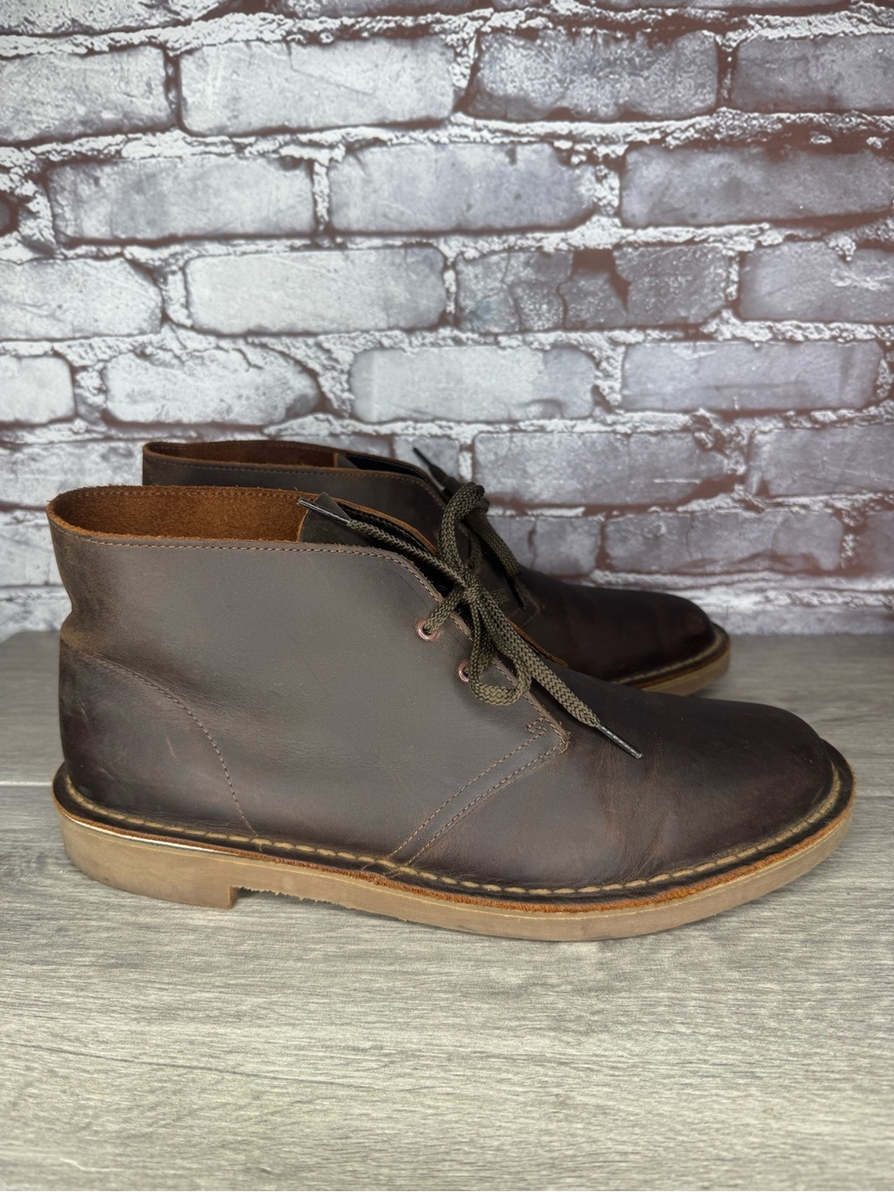 Clarks Originals Chukka Brown Nubuck Leather Desert Boots Men Sz 12M US/46EU